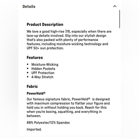 Fabletics Boost Powerhold High-Waisted 7/8 Legging Size XS💎 - Picture 10 of 11